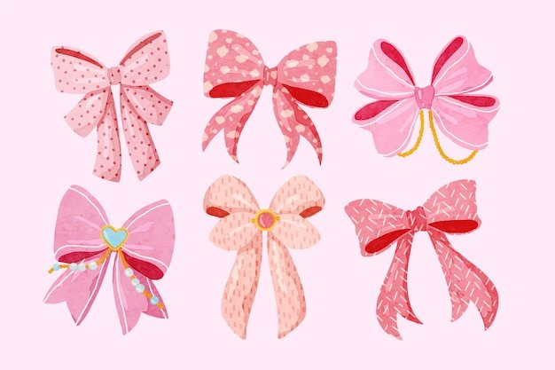 Watercolor coquette illustration